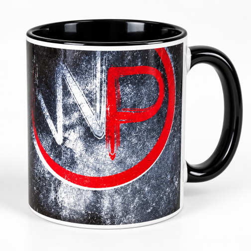 Mug noir — Logo grunge WantedPedo